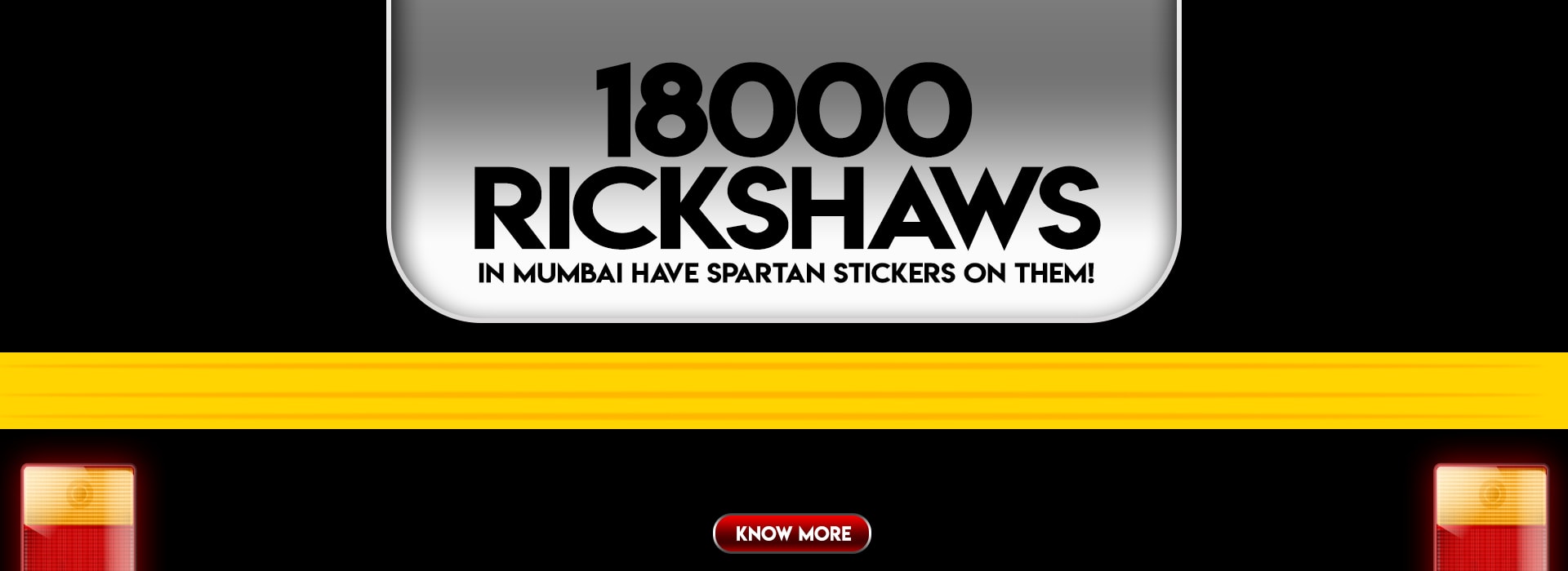 Spartan Stickers on 18000 rickshaws